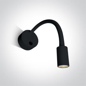 One Light Aplique De Lectura Led  65738a/b/w Negro 3w 3000k Ip20