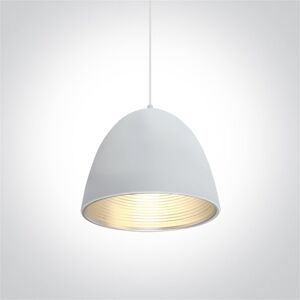 One Light Lampara Colgante Techo  63016a/w/g Blanco Reflector Gris