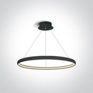 One Light Lampara Colgante Led Techo  63048/b Negro 19w 3000k