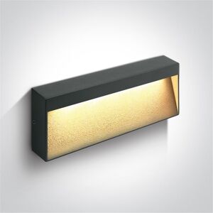 One Light Aplique Led Pared  67359b/an/w Antracita 6w 3000k Ip54