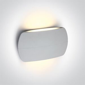 One Light Aplique Led Pared  67378a/w/w Blanco 2x6w 3000k Ip54