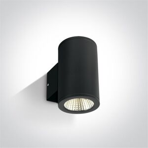 One Light Aplique Led Pared  67138/b/w Negro 2x6w 3000k Ip54