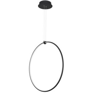 Nova Luce Luminaria Led Colgante Suspension  Ring 9820591 Negro