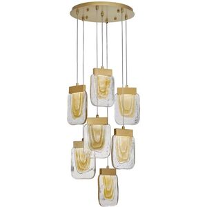 Nova Luce Luminaria Led Colgante Suspension  Grani 9160287 Oro