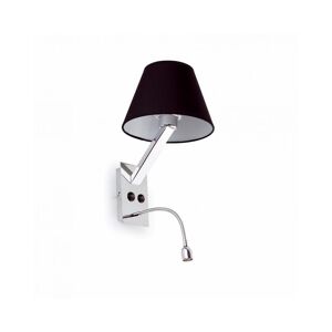 Faro Lampara Aplique  Barcelona Moma-2 Led 68507 Negro/cromo