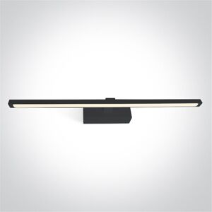 One Light Aplique Baño Led  38114t/b/w Negro 14w 3000k Ip44