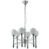 Hammond - Lámpara colgante de techo de 6 luces Mutli Arm Globe, cromo, ópalo, blanco, E14 - Fan Europe