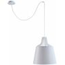 751 Lea Dome Lámpara de Techo Colgante Blanca, 38cm, 1x E27, 200cm Cable - Keter Lighting