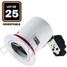 EUROPALAMP 25 Supports Spot bbc Orientable Blanc IP20 avec Douille GU10