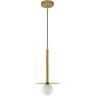 Kentucky Globo Plafón Colgante Latón Oro Metal Opal Cristal led G9W 1x5W - Merano