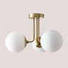 Lámpara de Techo con 3 Bolas de Cristal Garland Sklum Dorado - Dorado