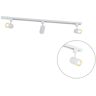 QAZQA Moderno Sistema de carril moderno monofásico 3 focos blancos - jeana Aluminio /Acero /Plástico Alargada Adecuado para led Max. 3 x 50 Watt - Blanco