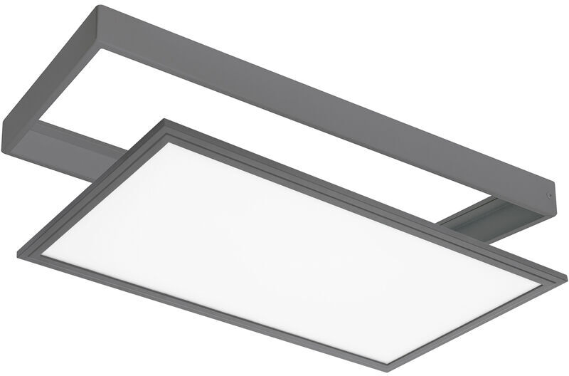 SULION Panel Led Exterior Empotrable/Superficie 24W Ip44 Gris Antracita