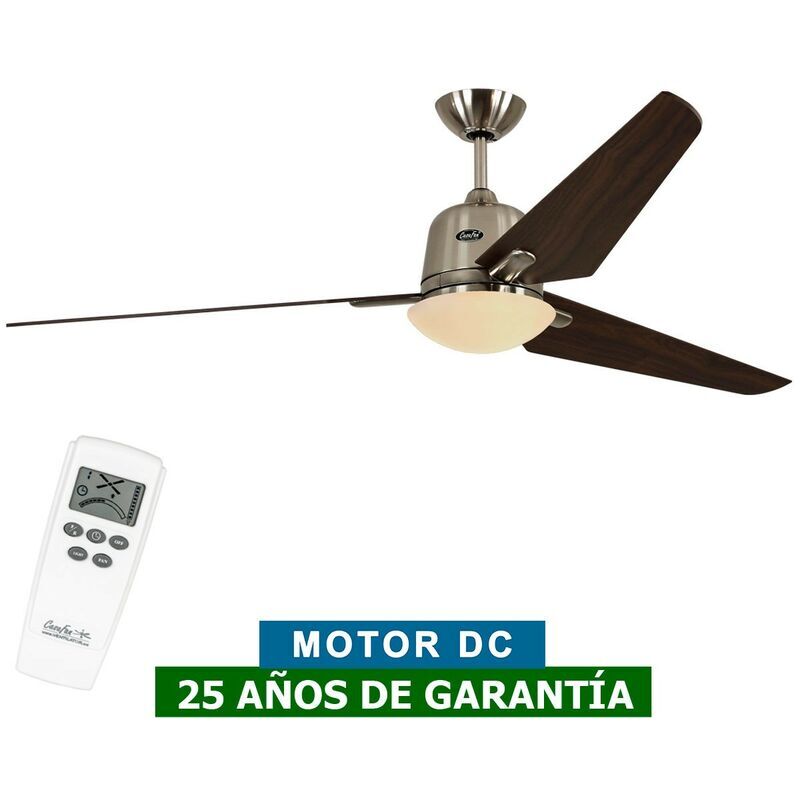 CASAFAN Ventilador de techo con luz CasaFan 516089 ECO AVIATOS 162 nuez / cromo