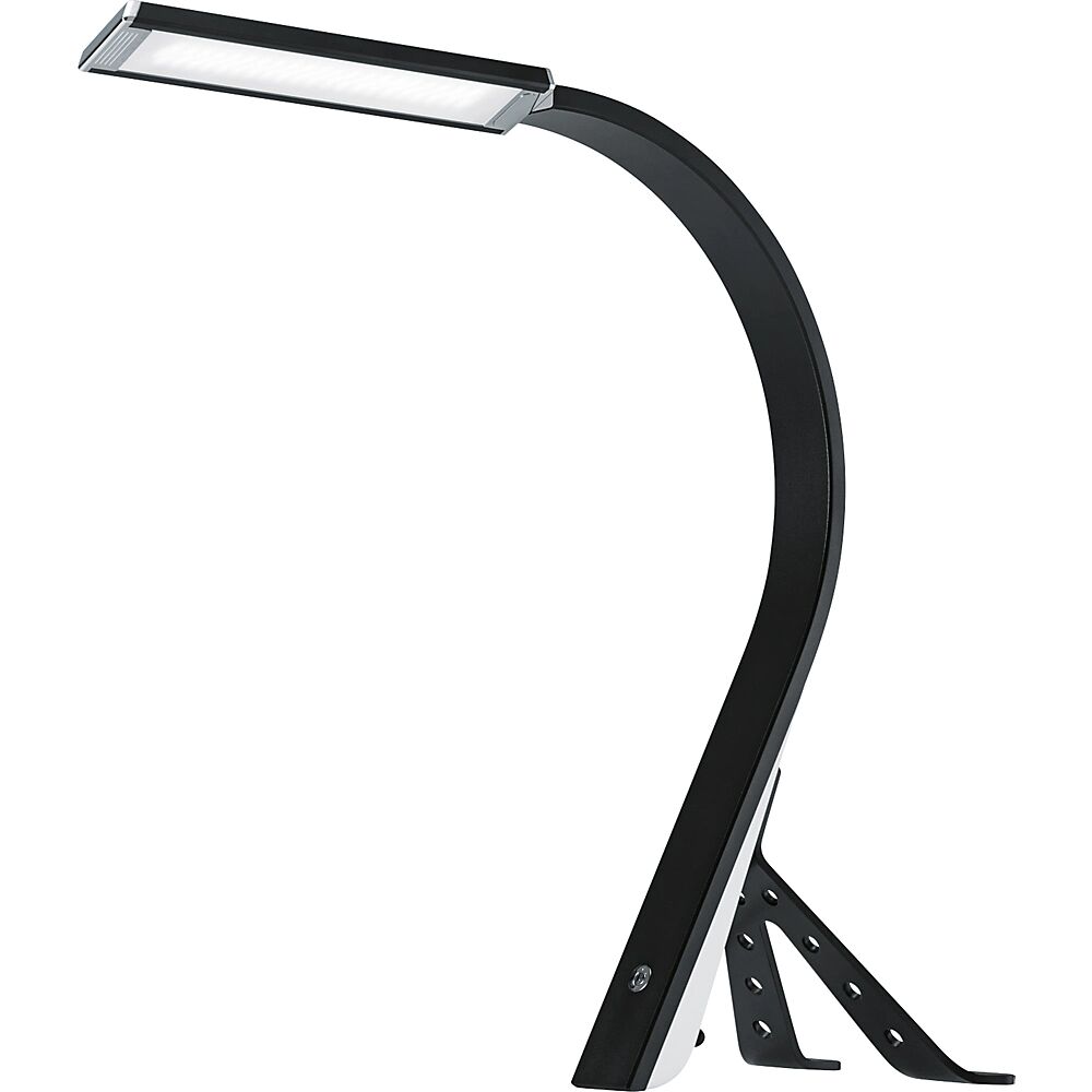 Hansa Lámpara LED de sobremesa SWING, atenuable, cabezal de la lámpara que puede girarse, pie de apoyo, negro