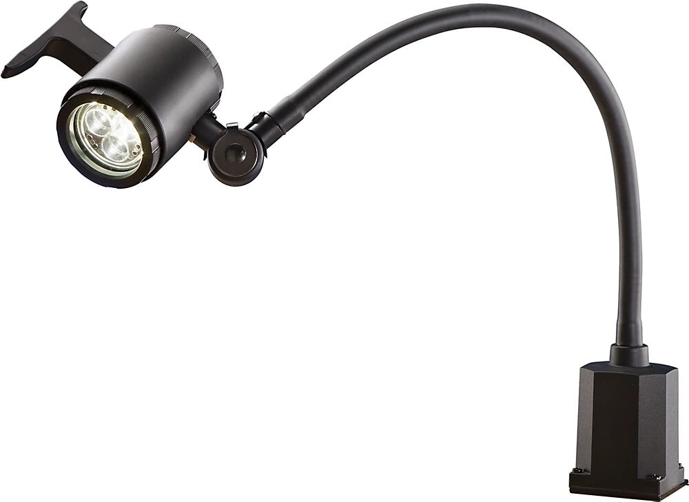 kaiserkraft Lámpara LED de brazo flexible para máquinas IP65, tensión de conexión 100 - 240 V, con pie atornillable