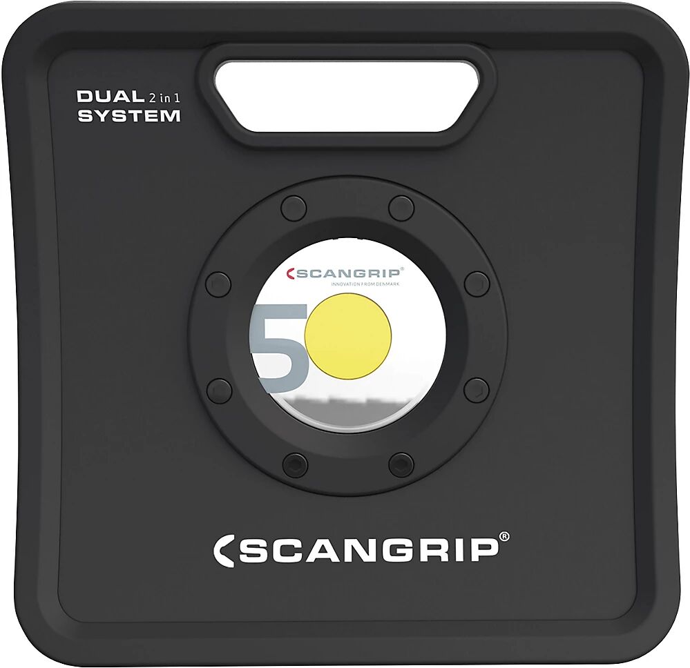 SCANGRIP Foco LED para obras, funcionamiento con cable y con batería, NOVA K C+R 6K, 6000 lm