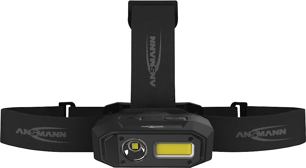 Ansmann Lámpara frontal LED HD800RS, giro de 45°, batería, sensor, 800 lm, negro