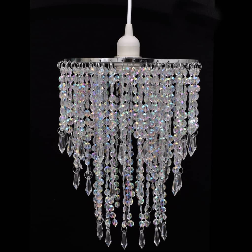 vidaXL Lámpara colgante elegante con cristales, 22.5 x 30.5 cm