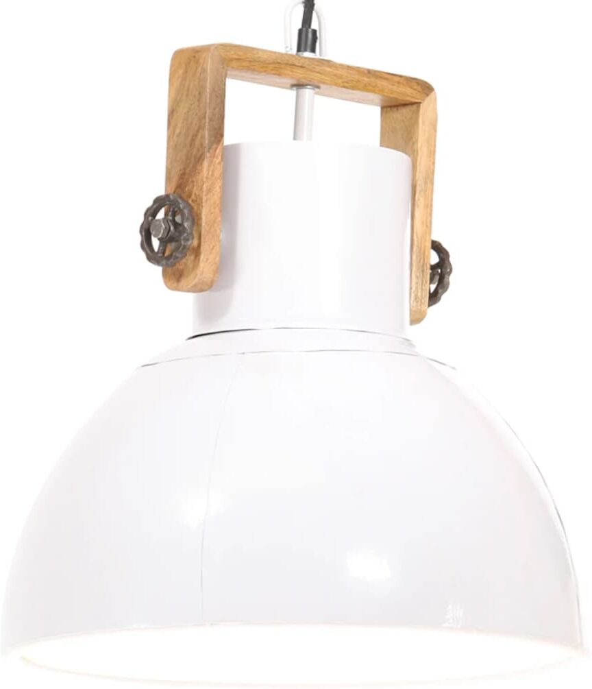 vidaXL Lámpara colgante industrial 25 W blanca redonda 40 cm E27