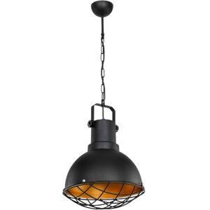 Toscohome Lampe suspendue de style industriel 90h noir Tonya