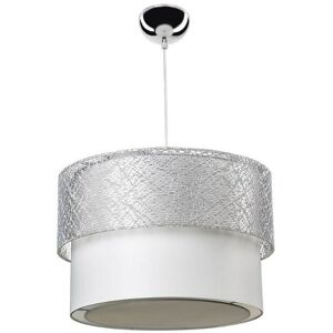 Toscohome Lampe suspendue de 70 cm en tissu gris - Polo