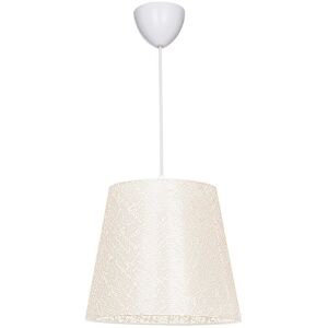 Toscohome Lampe suspendue en tissu beige Conic