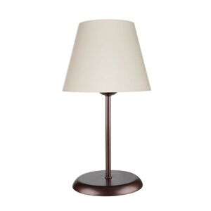 Toscohome Lampe de table en métal et abat-jour en tissu Elva