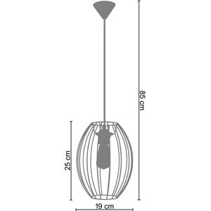 Suspension TOSEL  ASOLO metal  noir D 19 x  H 85 cm