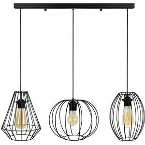 Suspension TOSEL  DIAMOND,PACENTRO,ASOLO metal  noir D 90 x  H 90 cm