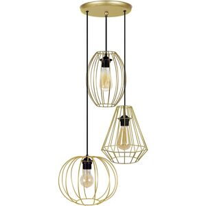 Suspension TOSEL  DIAMOND,PACENTRO,ASOLO 1 metal  dore D 45 x  H 90 cm