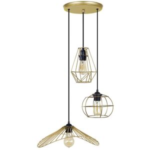 Suspension TOSEL  ASOLO,LADY,UFO 1 metal  dore D 45 x  H 90 cm