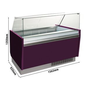 GGM GASTRO - Comptoir à glace - Liam - 1560mm - avec éclairage LED - pour 13 + 13 bacs - Violet