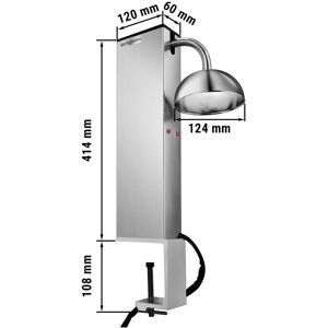 GGM Gastro - Givreur de verre avec eclairage LED Argent