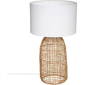 Atmosphera - Lampe cylindre Karla beige - D.32xH.55 cm Beige - Publicité