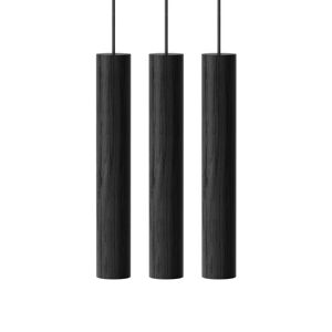 Umage - LECTURE DE L'ARTICLE Chimes Cluster 3 Lampe LED suspendue, Ø 3 x 22 cm, noir