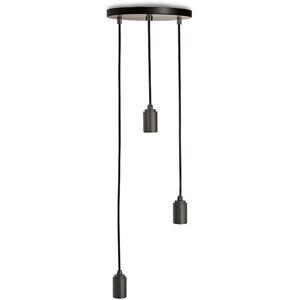 Tala - Brass Triple Lampe suspendue, noir / aluminium anodisé