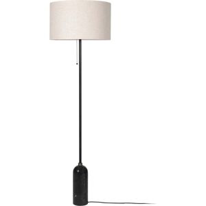 Gubi - Lampadaire Gravity, toile / marbre noir