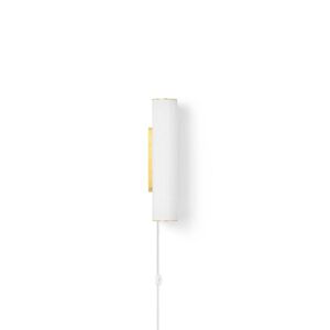 ferm LIVING - Vuelta Lampe murale LED, H 40 cm, blanc / laiton