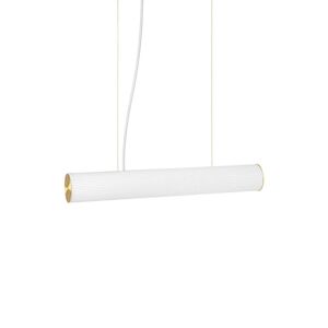 ferm LIVING - Vuelta Lampe pendante LED, L 60 cm, blanc / laiton