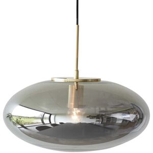 Hübsch Interior - Lampe à suspension en verre Ø 40 cm, hauteur 32 cm, miroir / laiton