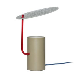 Hübsch Interior - Disc Lampe de table, Ø 24 cm, kaki / rouge