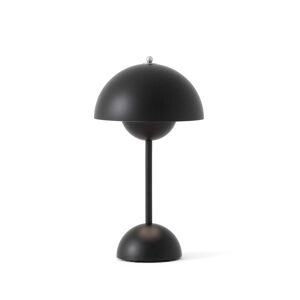 &Tradition & Tradition - Flowerpot Lampe de table rechargeable VP9 avec cable de recharge magnetique, mate, noire