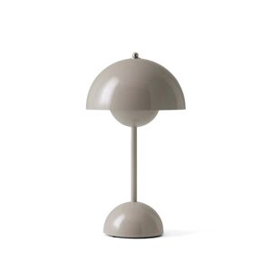 &Tradition & Tradition - Flowerpot Lampe de table rechargeable VP9 avec cable de recharge magnetique, brillant, gris-beige