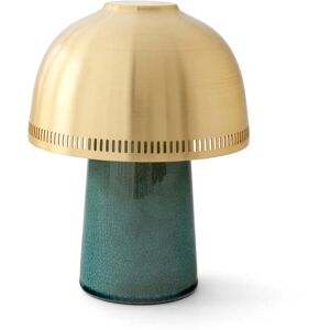 &Tradition & Tradition - Raku Lampe de table LED SH8, Ø 16 x 21 cm, blue green & brassed