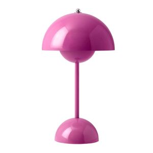&Tradition & Tradition - Flowerpot Lampe de table rechargeable VP9 avec câble de recharge magnétique, brillant, tangy pink
