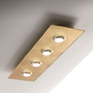 Pois PL 4L Rect LED - Feuille d'or - Elesi Luce