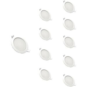 Spot led Encastrable Rond blanc 10W Ø115mm (Pack de 10) - Blanc Froid 6000K - 8000K Silamp Blanc Froid 6000K - 8000K - Publicité