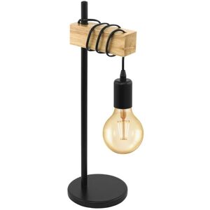 EGLO Lampe de table de noir de townshend, l brun: 17.5cm w: 15,5 cm h: 50 cm - Publicité