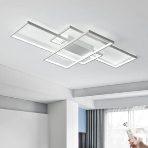 Ganeed - Plafonnier Dimmable led Lustre avec Télécommande, Moderne 50W 3 Couches Lampe de Plafond Carré Acrylique Encastré Plafonniers éclairage Luminaires pour Chambre à Manger Salon Cuisine Bureau - Publicité